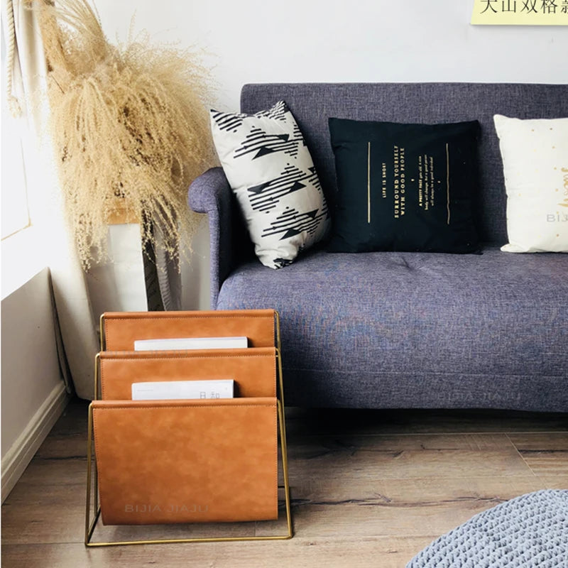 Porte-Revues Nordic Créatif - Étagère à Magazines Moderne pour Maison et Bureau