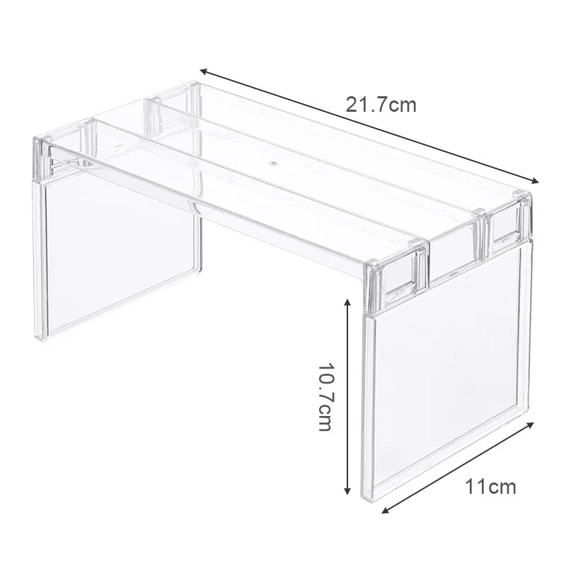 Organisateur de Réfrigérateur Transparent – Étagère de Séparation à Couches, Support de Cuisine Gain de Place