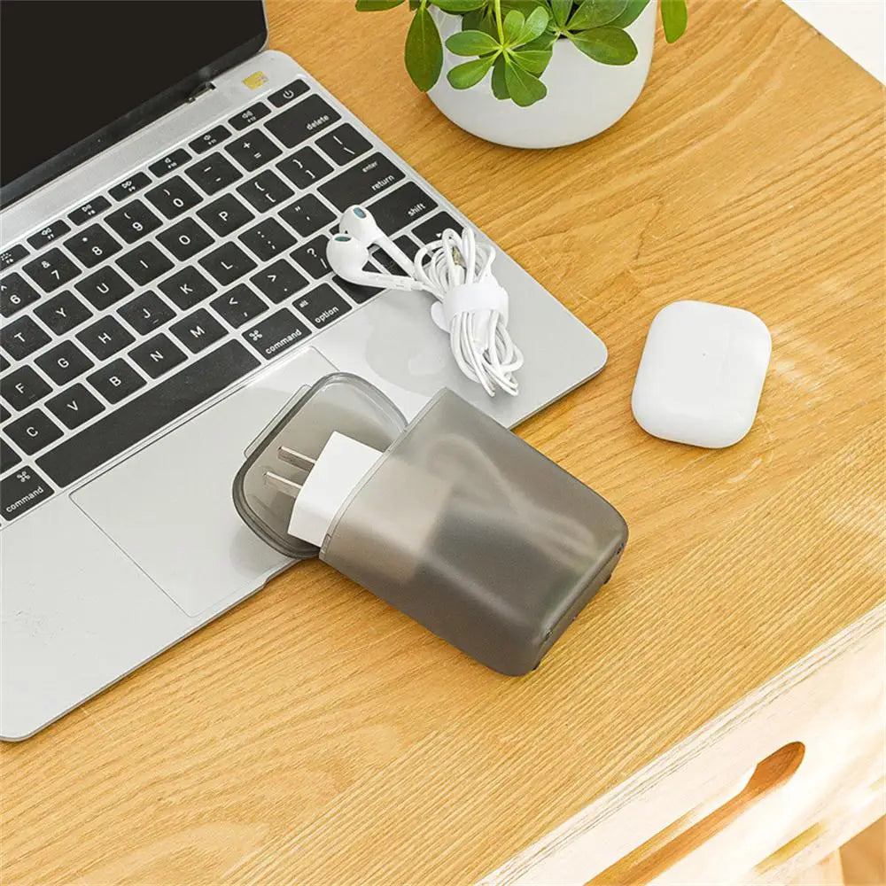 Boîte de Rangement Portable pour Câbles - Organisateur de Câbles, Chargeur et Accessoires USB