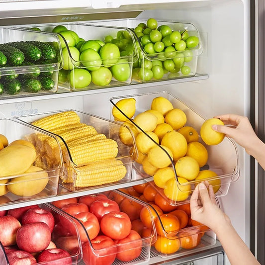 Boîte de Rangement pour Réfrigérateur - Organisateur Empilable pour Fruits et Légumes